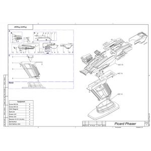 Picard Phaser - Star Trek - Printable 3d model - STL + CAD bundle - Commercial Use