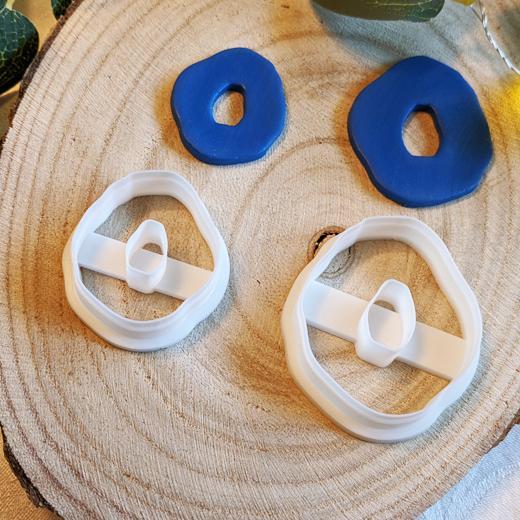 Polymer clay cutters Organic shape 35 mm, 45 mm
