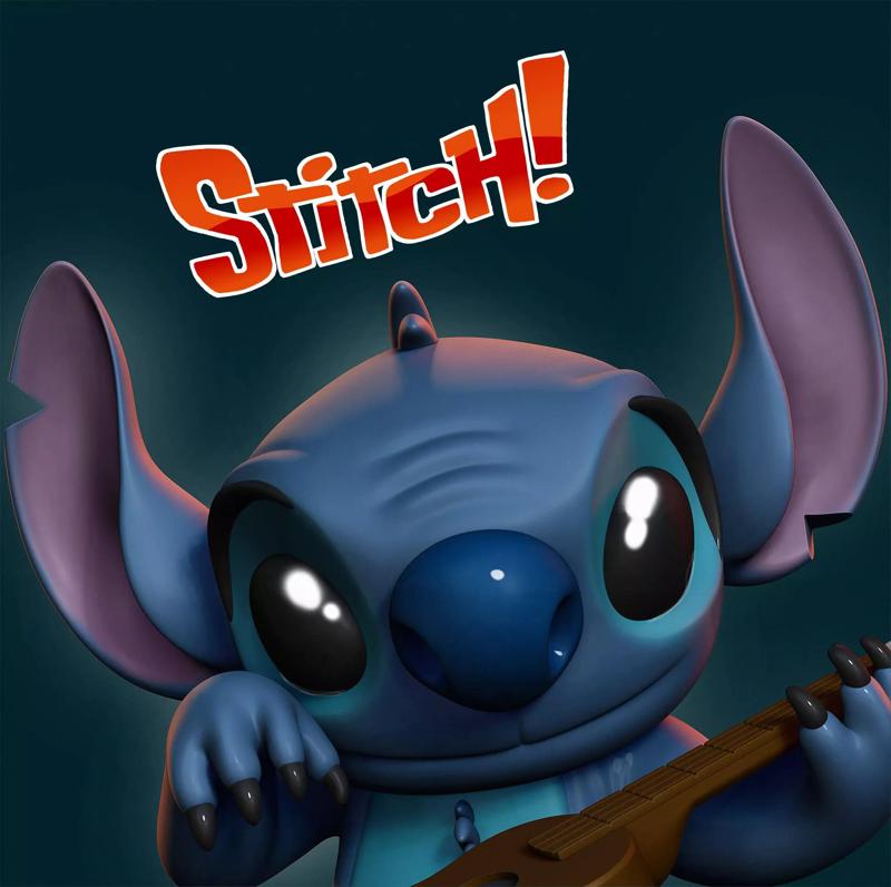 Stitch playing guitar