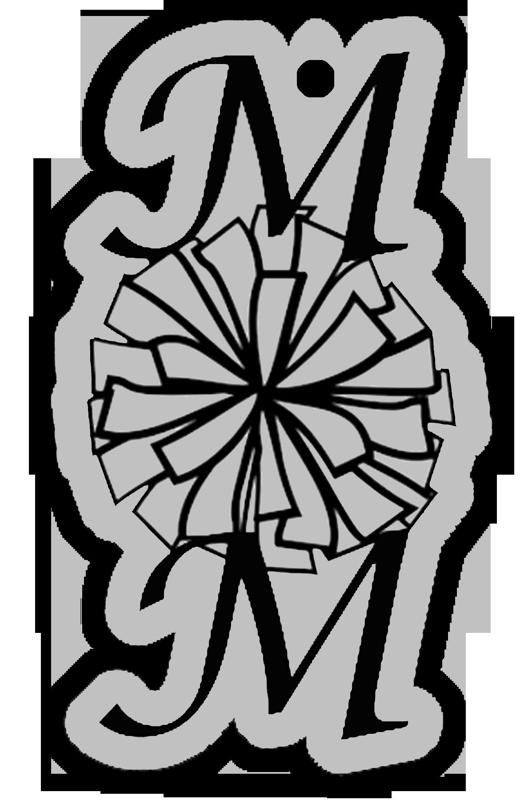 Cheer Mom PomPom Necklace and Earring Style #1