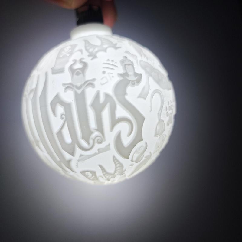 Villains Disney lithophany Christmas Ball