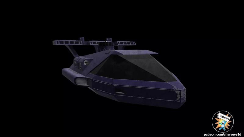 Star Wars V35 Courier Lars Landspeeder for figure displays