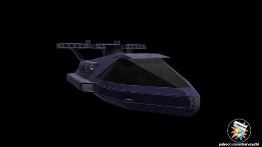 Star Wars V35 Courier Lars Landspeeder for figure displays