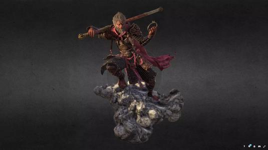 Sun Wukong  Monkey King  Warrior Statue 3D Model