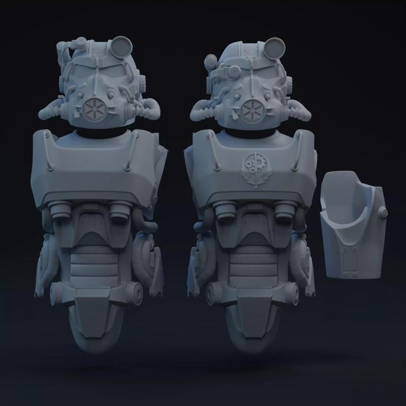 T-60 Power Armor Show  Version One-Twelfth Scale Add-On Kit