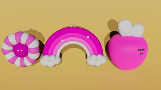 Stuffed toy / rainbow/ flower/ berry.