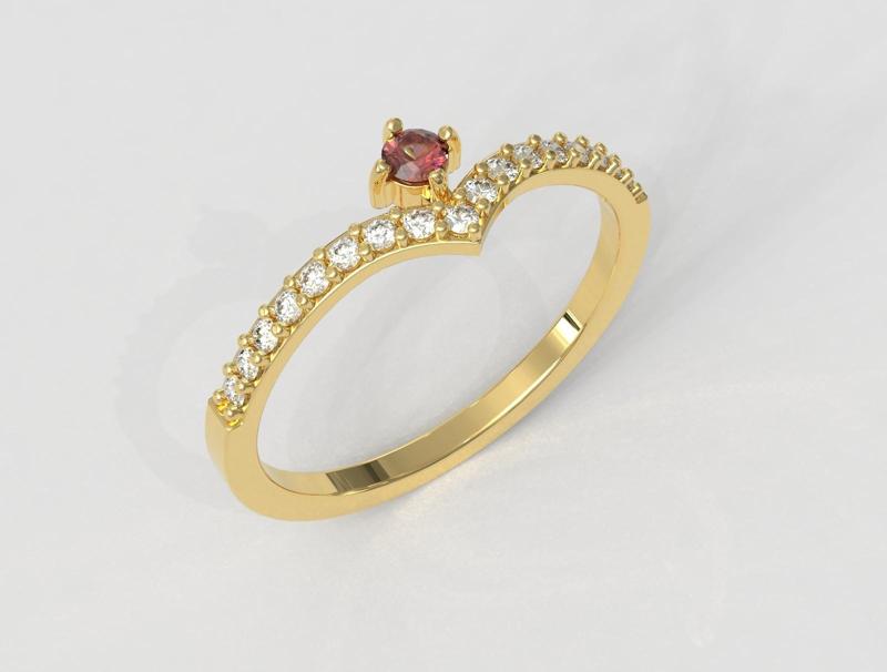 Gemstone Modern Ring