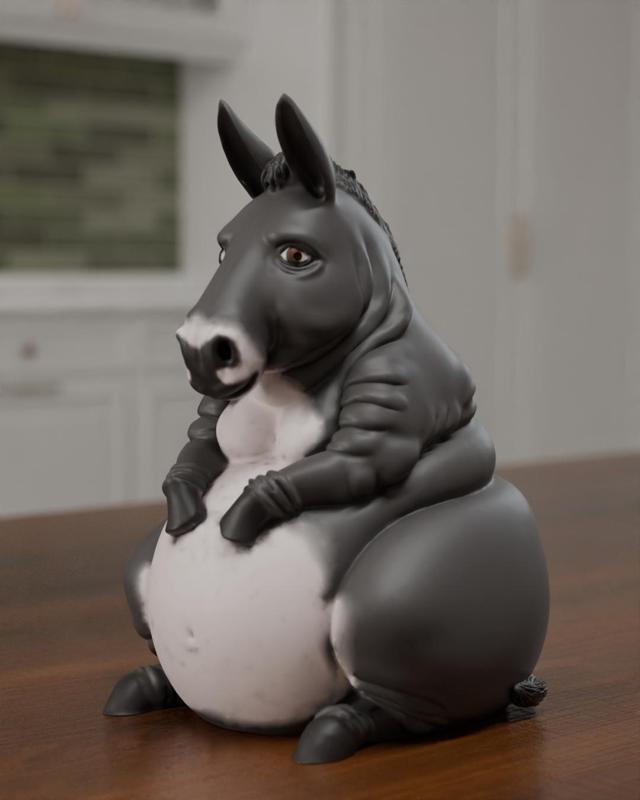 OVERWEIGHT DONKEY
