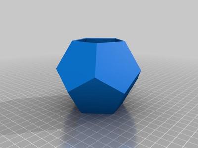 Hollow dodecahedron plus lid