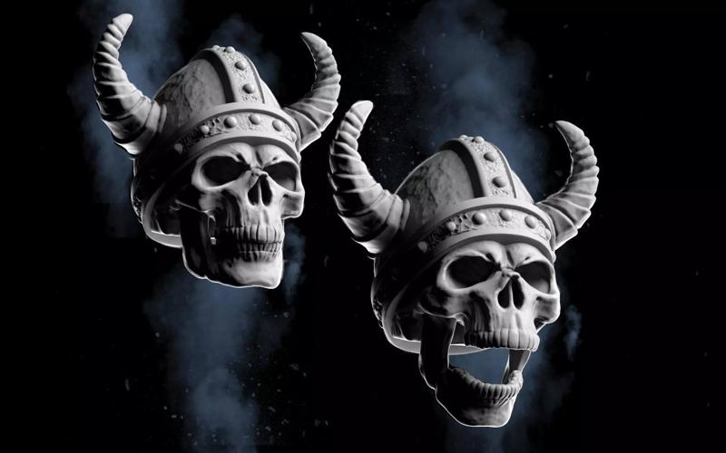 Viking Skull 3D Print  Mythic L
