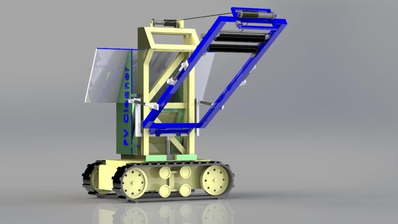 Photovoltaic Cleaning tracked robot