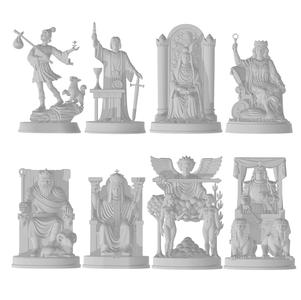 Pack 1st septenary and Fool Tarot Figures