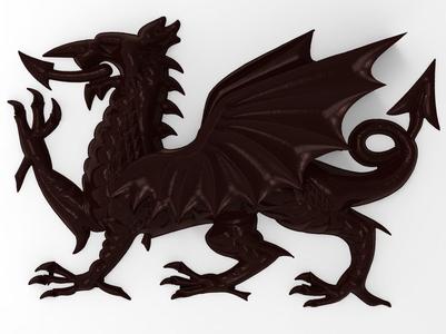 Welsh Dragon bas relief for CNC