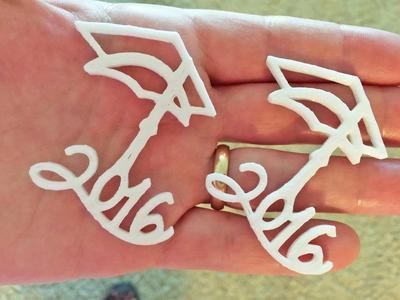 Graduation 2016 Card Front or Key Ring Zipper Pull