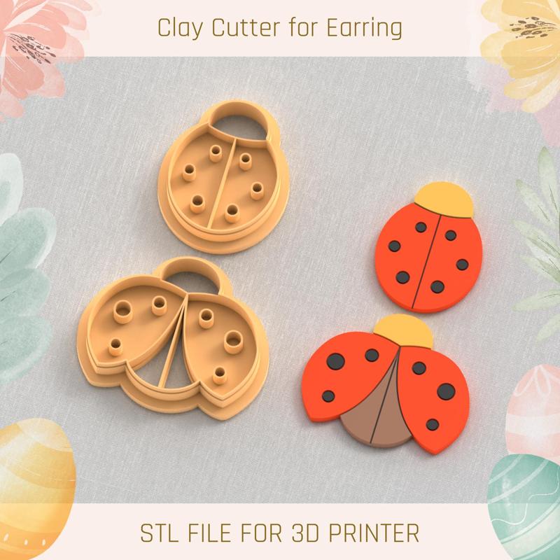Ladybug Pack Easter Polymer Clay Cutters