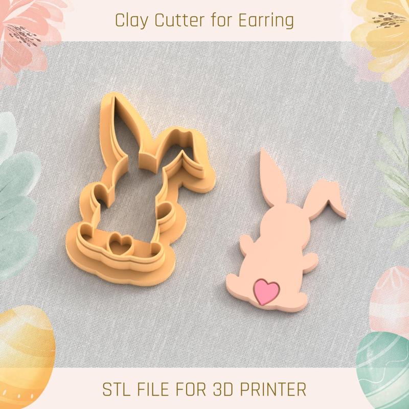 Bunny Easter Polymer Clay Cutters