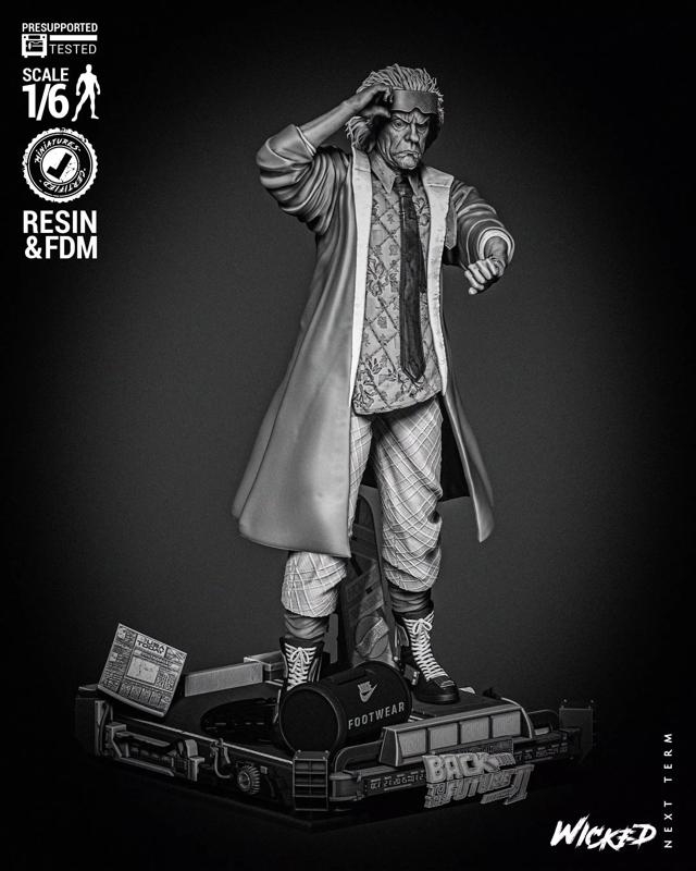Wicked Movies Dr Emmett Brown Sculpture
