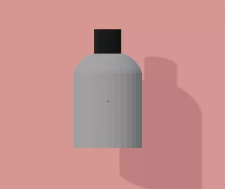 Rounded Cosmetic Bottle 3D Model   Printable Container