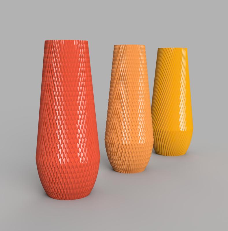 Origami Vase Trio