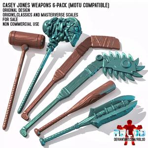 Casey Jones weapons for Motu Origins and classics