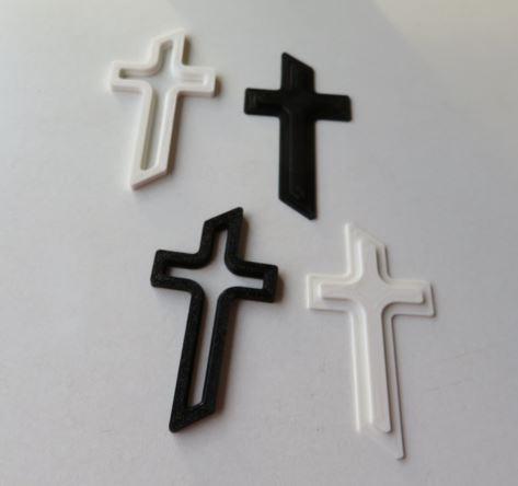 DEKO-KREUZ zweifarbig und ABGESCHRÄGT