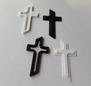 DEKO-KREUZ zweifarbig und ABGESCHRÄGT