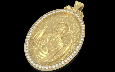 Mother mery and jesus pendant medalion jewelry