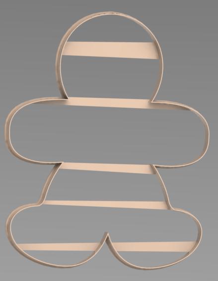 GIANT GINGERBREAD MAN COOKIE CUTTER 28 CM HIGH