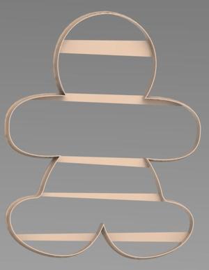 GIANT GINGERBREAD MAN COOKIE CUTTER 28 CM HIGH