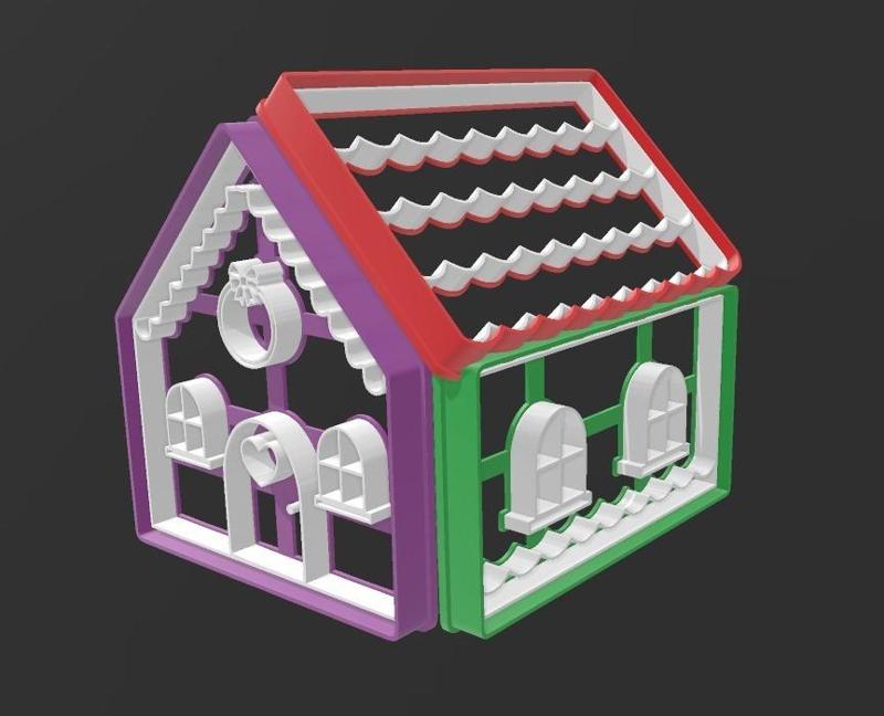 Gingerbread House, set of 3 pieces cookie cutters