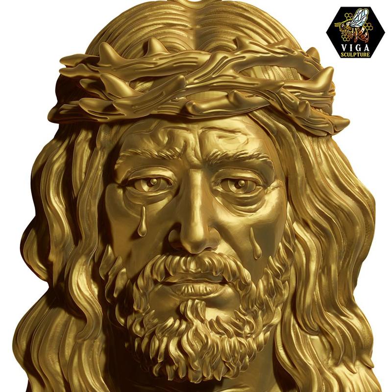 Jesus Christ Pendant STL for Gold,Silver and Brass