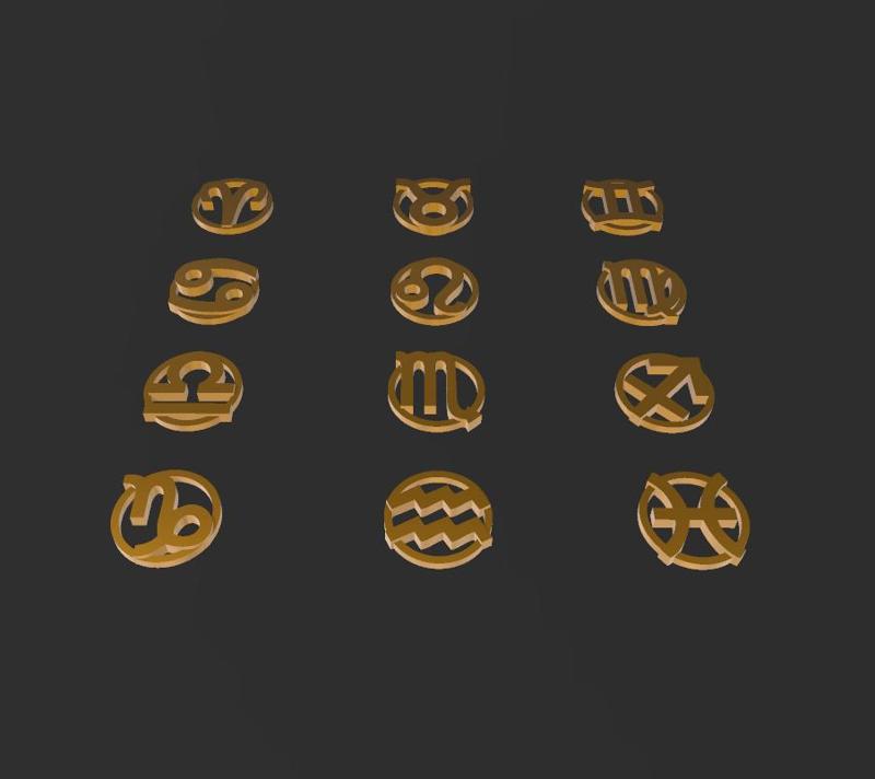 zodiac signs Wallart HD4