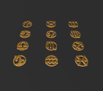 zodiac signs Wallart HD4