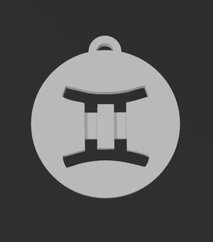 Gemini keychain necklace HD 16