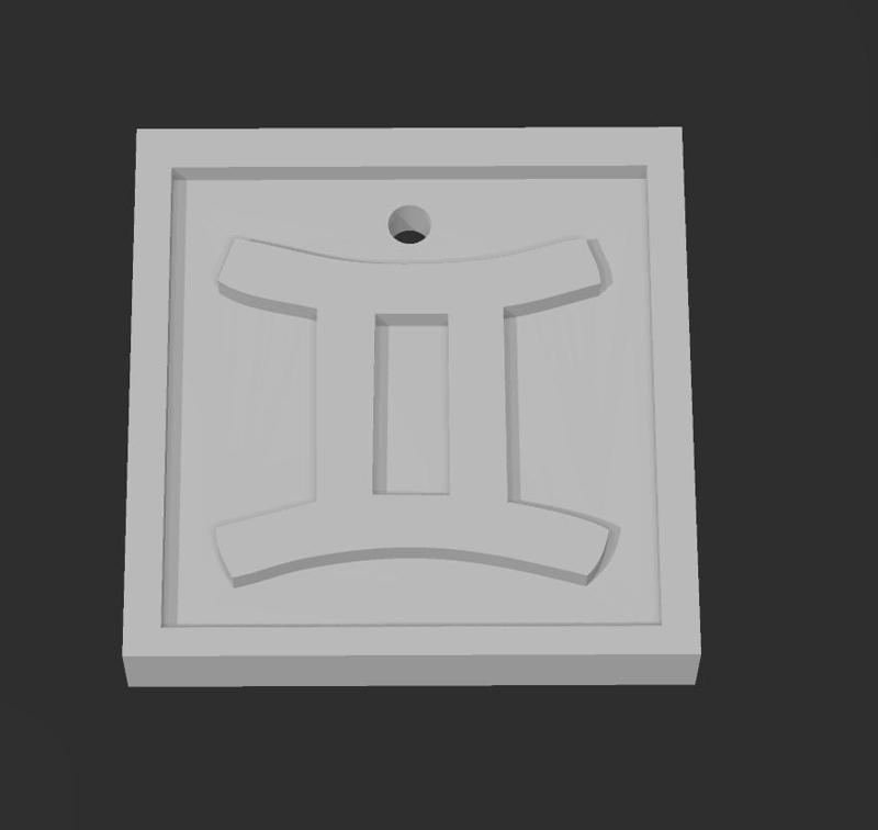 Gemini keychain necklace HD 19