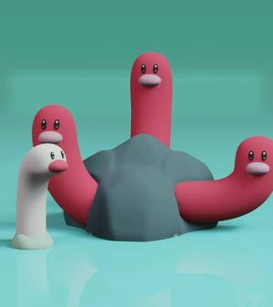 Wiglett Wugtrio Pokemon Fanart