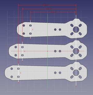 ZMR250 Arm with Motor Protection shorter longer and normal with different hole spacing only for 22xx Motors