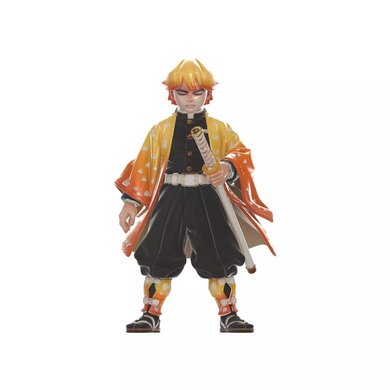 Zenitsu Agatsuma Thunder Breathing Warrior Anime Figurine