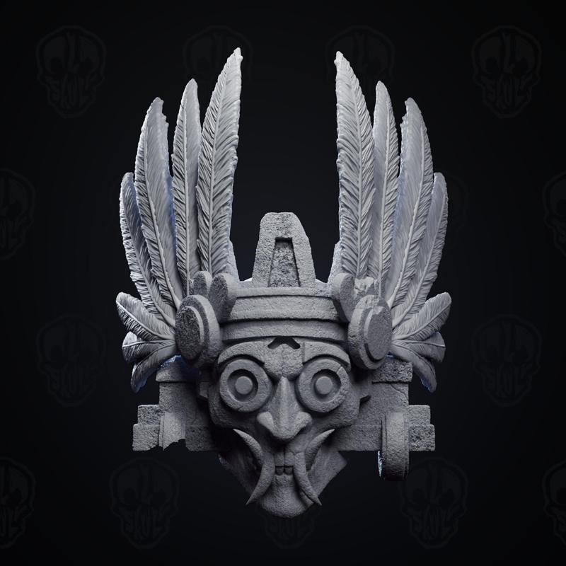 Fanged Tlaloc custom head