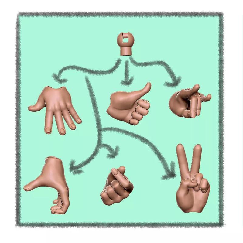 Inari bjd series additional magnet hand set