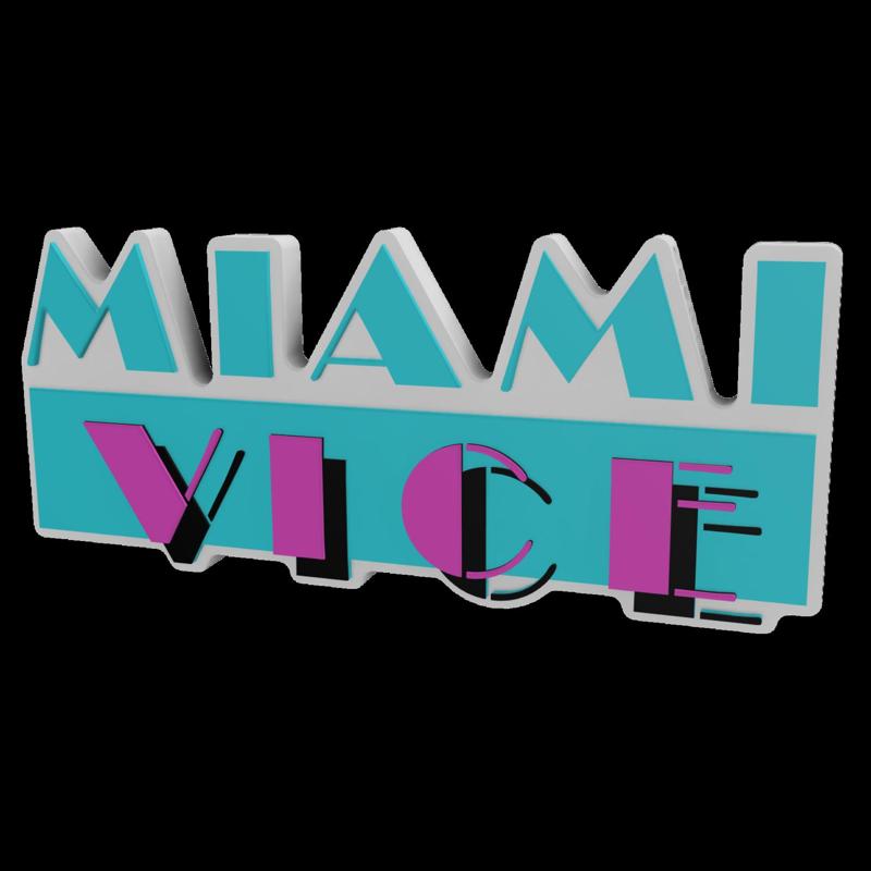 3D MULTICOLOR LOGO/SIGN - Miami vice