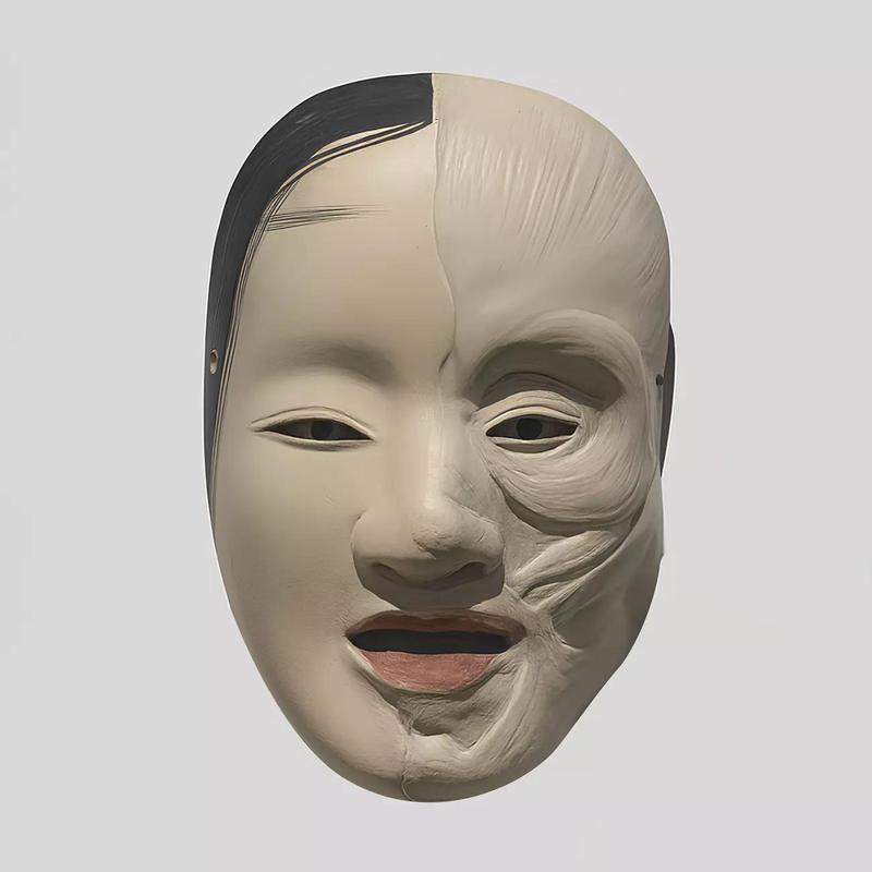 Japanese Broken Beauty Ubume  Nipponese mask toy