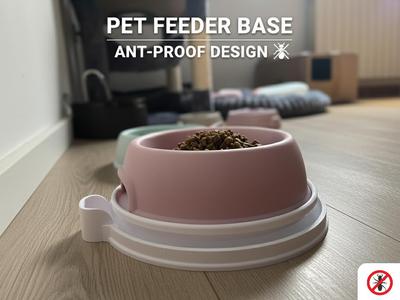 Pet feeder base ant-proof