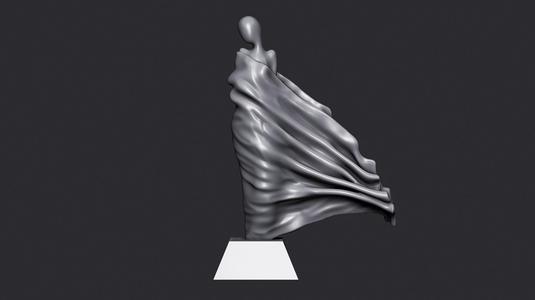 Woman in spring figure 3D print model
