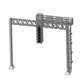 H0 scale PKP Signal Bridge 110mm width - FDM