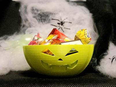 Halloween pumpkin candy bowl
