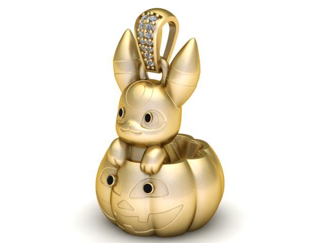 POKEMON AND PUMPKIN PENDANT 3D PRINTABLE MODEL