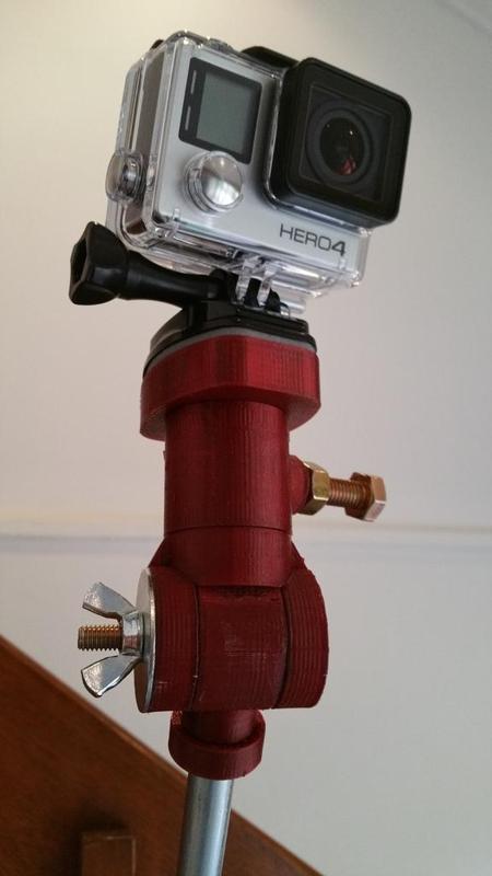 SELF ATTACHING MOUNT WITH ADJUSTABLE GO PRO MOUNT