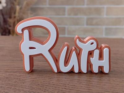 Disney Name Sign Ruth Kid Room Wall Decor Tag 