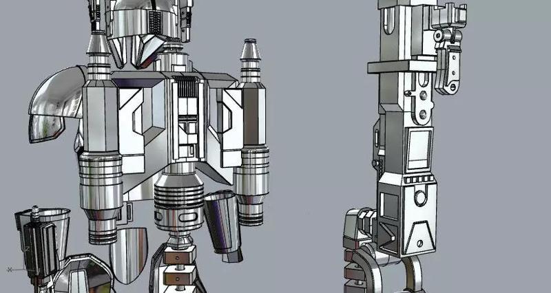 Machine gun and jetpack heavy infantry mandalorian combo